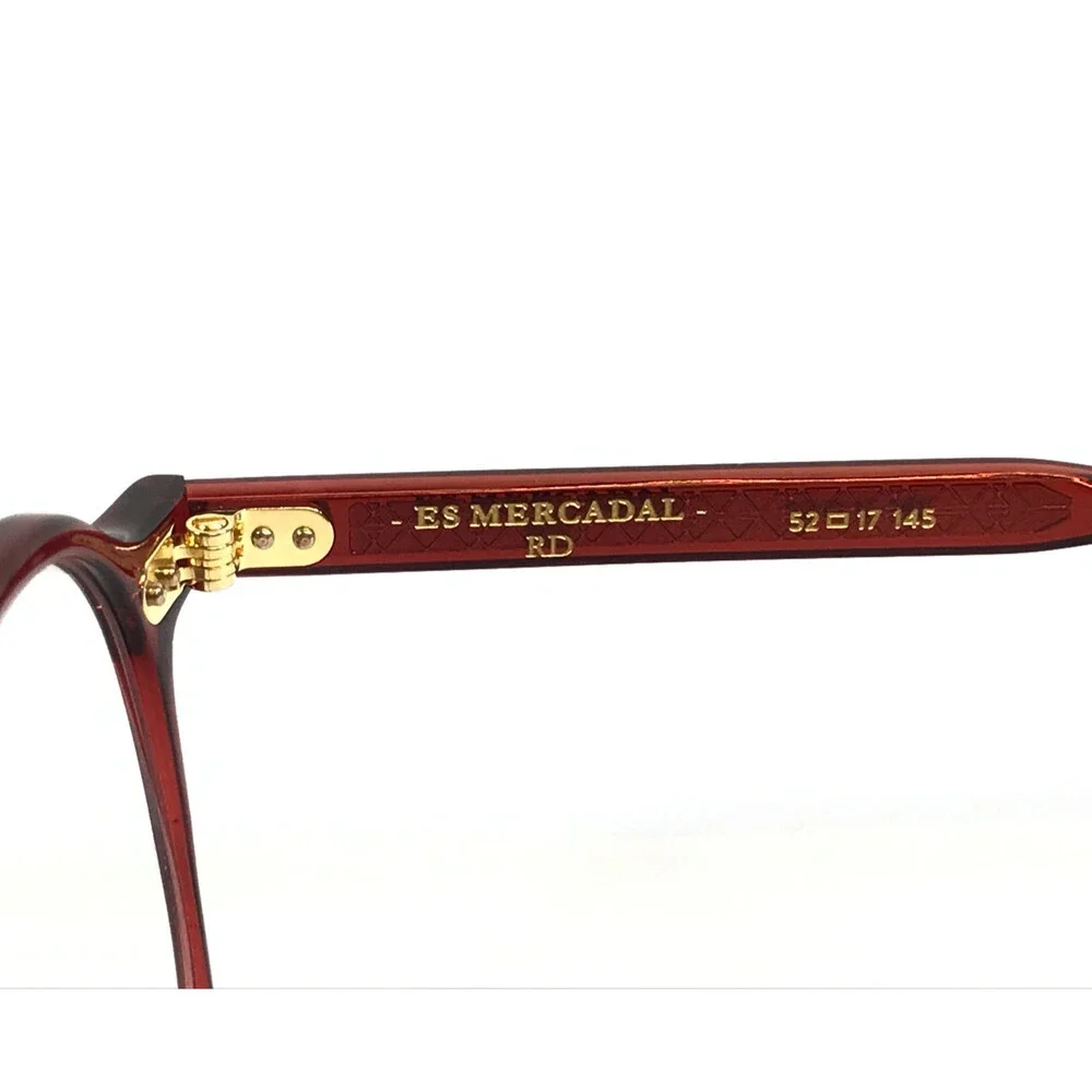 Etnia Barcelona Eyeglasses Frames ES MERCADAL RD Red Clear Aviators 52-17-145